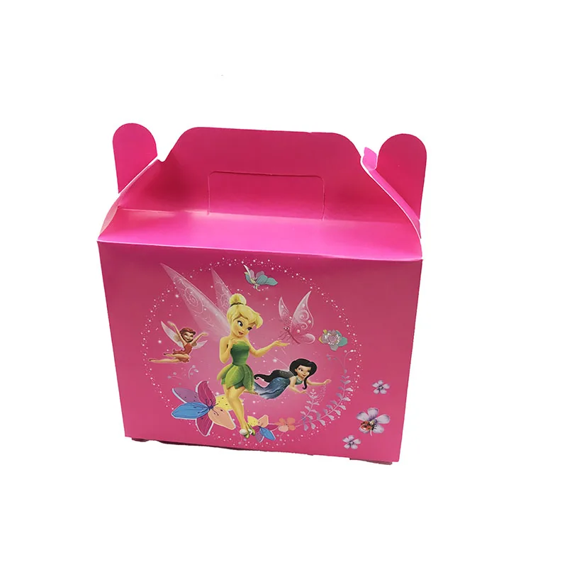 12 шт./лот TinkerBell тематические прямоугольные коробки для конфет подарочные