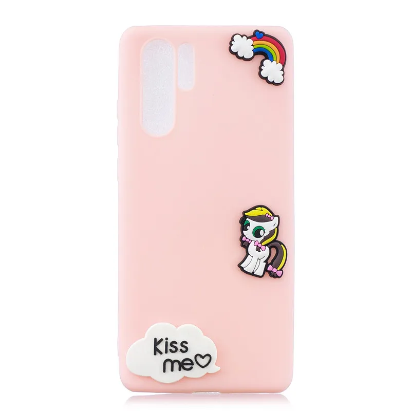 P30 силиконовый чехол для Coque Huawei Pro Fundas P20 Lite милый единорог чехлы телефонов |