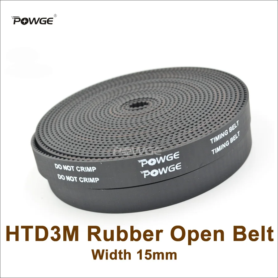 POWGE 50 метров 3 м ремень ГРМ 15 Ширина мм резиновый HTD3M S3M с открытым концом для