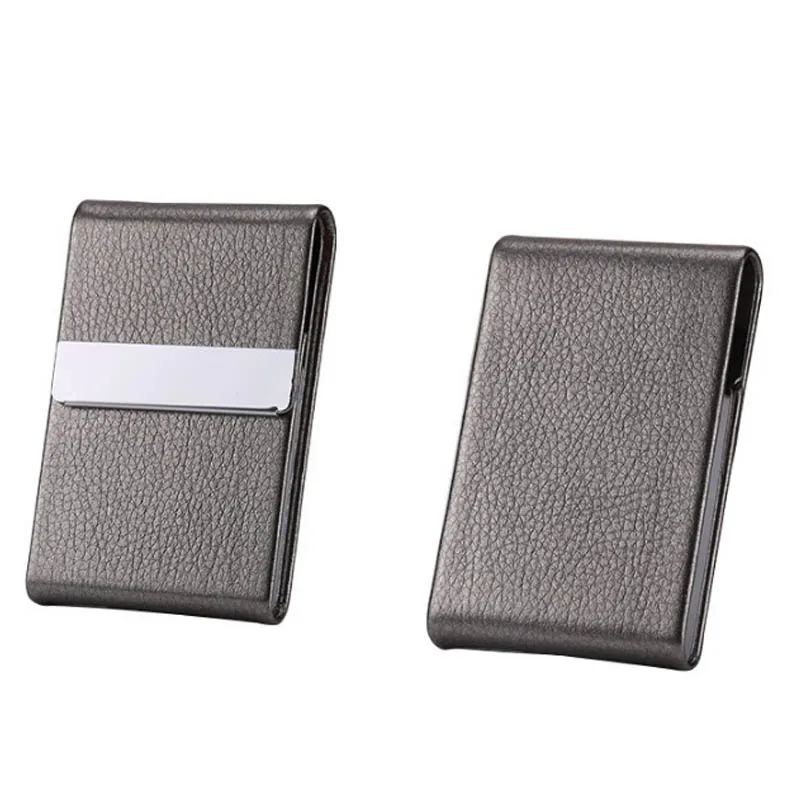 Stainless Steel  Cigarette Case PU Cigar Storage Box Tobacco Holder 1 PC Card Cases Smoking Accessories Multifunction