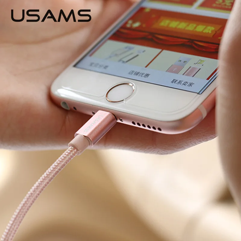 USAMS Multifunction 2.1A Fast Charger Date Transfer USB Charging Cables Sync Data Cable for Apple iphone 5s/6/6s plus Free Ship | Мобильные