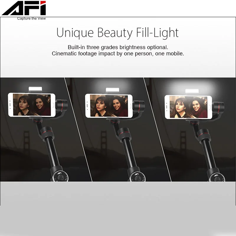 AFI V5 3 оси Gimball Dslr стабилизатор для Телефон ручной смартфон Selfie палочки Iphone X 8 7 samsung