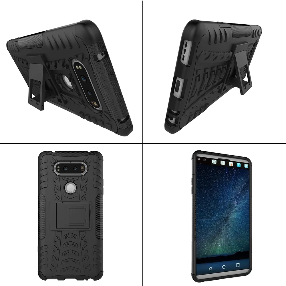 For LG V20 Case F800 H990ds F800L Phone Cover TPU+PC Plastic Dual Hybrid Armor Cases with Stand Capa Soft Defender Hard Shell | Мобильные