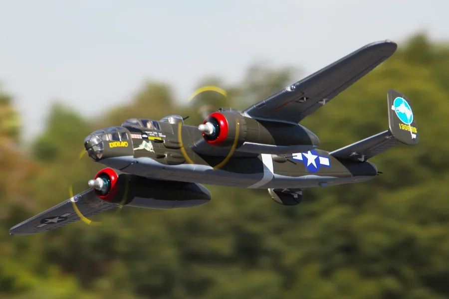 FMS 1400 мм/1 4 м Gaint Warbird B 25/B25 Mitchell Green новейшая версия PNP большие масштабные