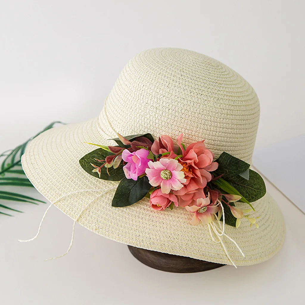 

Summer Baby Boy Girl Hat Flower Breathable Caps Straw Sun Hat Kids Hats Boy Girls Hats cap for boy girl baby beanie