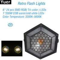 retro flash lights 624pcs smd rgb leds with 1200w cob warmcold white leds for dj disco party ktv par stage light club