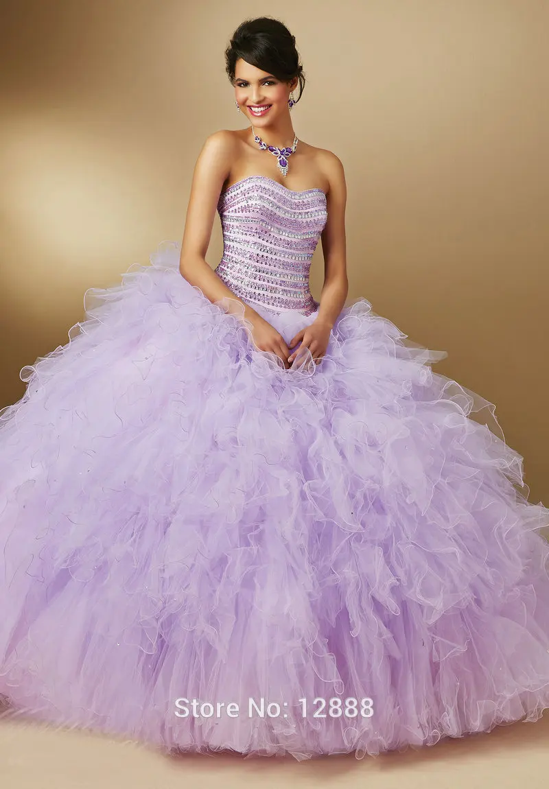 Style 89046 Puffy Quinceanera Dresses Light Purple Champagne Blush vestidos de quinceaneras cortos 2015 Ball Gowns | Свадьбы и