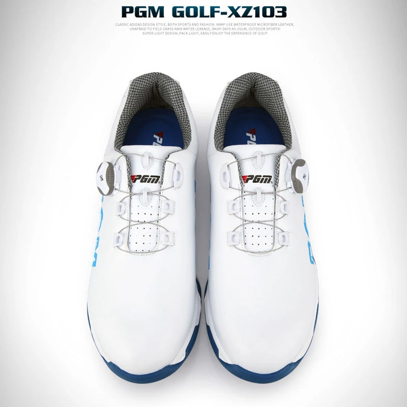 Pgm Golf Shoes Men Sports Waterproof Training Sneaker Male Knobs Buckle Shoelace Breathable Anti-Slip Spikes D0470 | Спорт и