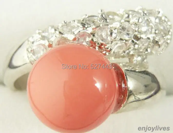 

Оптовая продажа, кольцо с кристаллами SIPP Pink Coral 18KWGP, размер: 6,7, 8,9