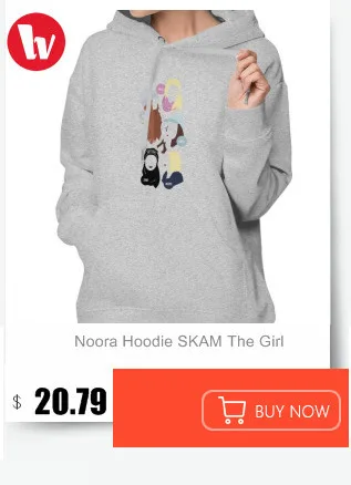Noora худи крики в норвежском толстовки «skam» уличная одежда более размера толстовки женские с длинным рукавом хлопок серый пуловер толстовка с принтом