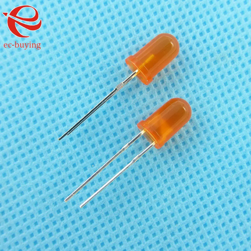 5 мм LED оранжевые диффузные круглые светоизлучающие диоды лампа DIP Plug in с широким