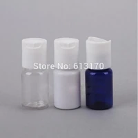 free shipping 10ml empty press cap bottles pet shampoo bottle small sample bottle cosmetic packing containers 100pcslot