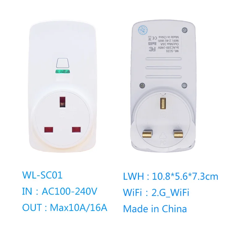 Умная розетка Wi Fi AU/FR/EU беспроводная штепсельная вилка светодиодный световой