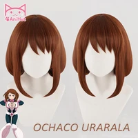 %e3%80%90anihut%e3%80%91ochako uraraka wig boku no hero academia cosplay wig synthetic red short anime my hero academia cosplay ochaco uraraka