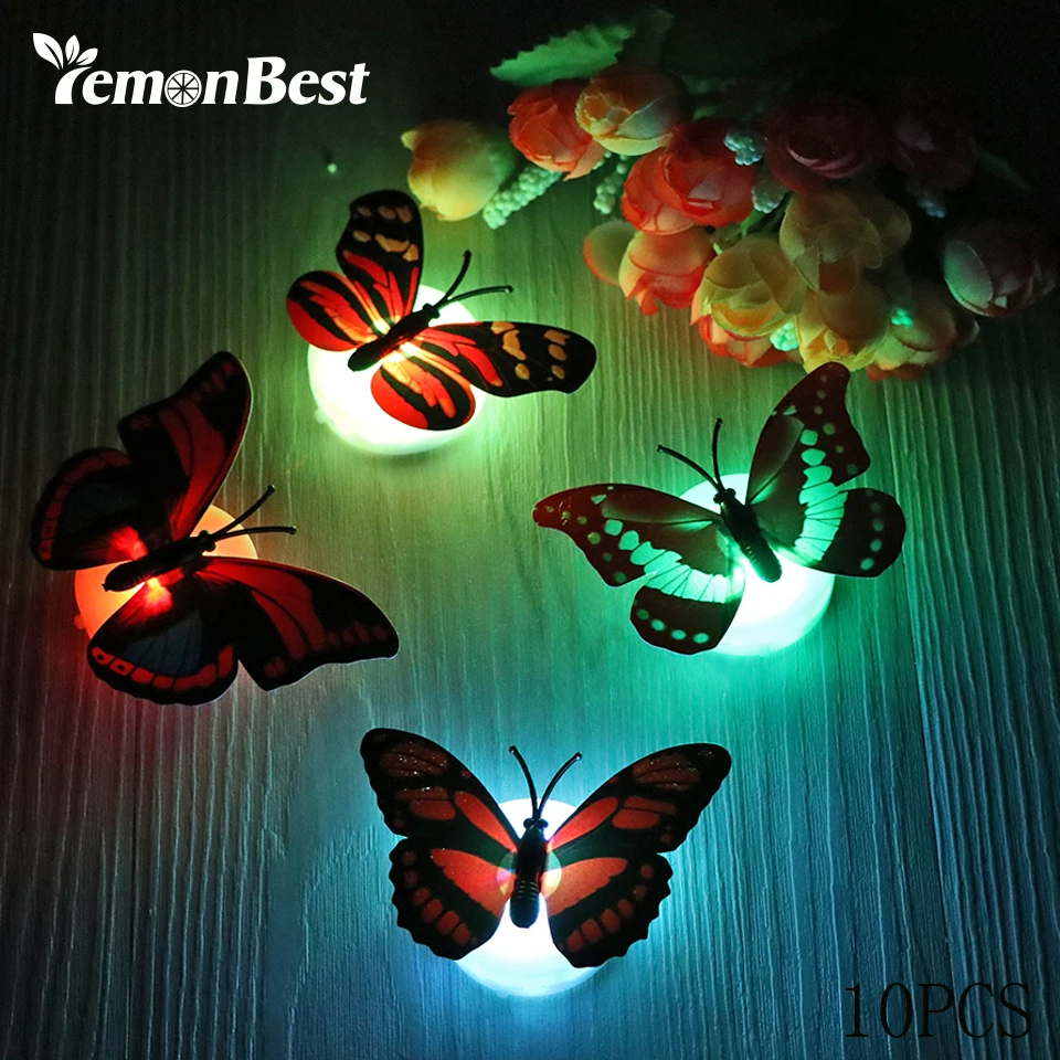 LemonBest новый год RGB LED ночник красивая бабочка многоцветный Изменение ночника для