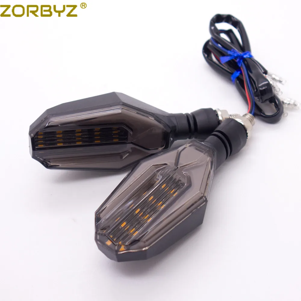 ZORBYZ мотоцикл черный двухцветный 2в1 светодиодный индикатор сигнала поворота DRL