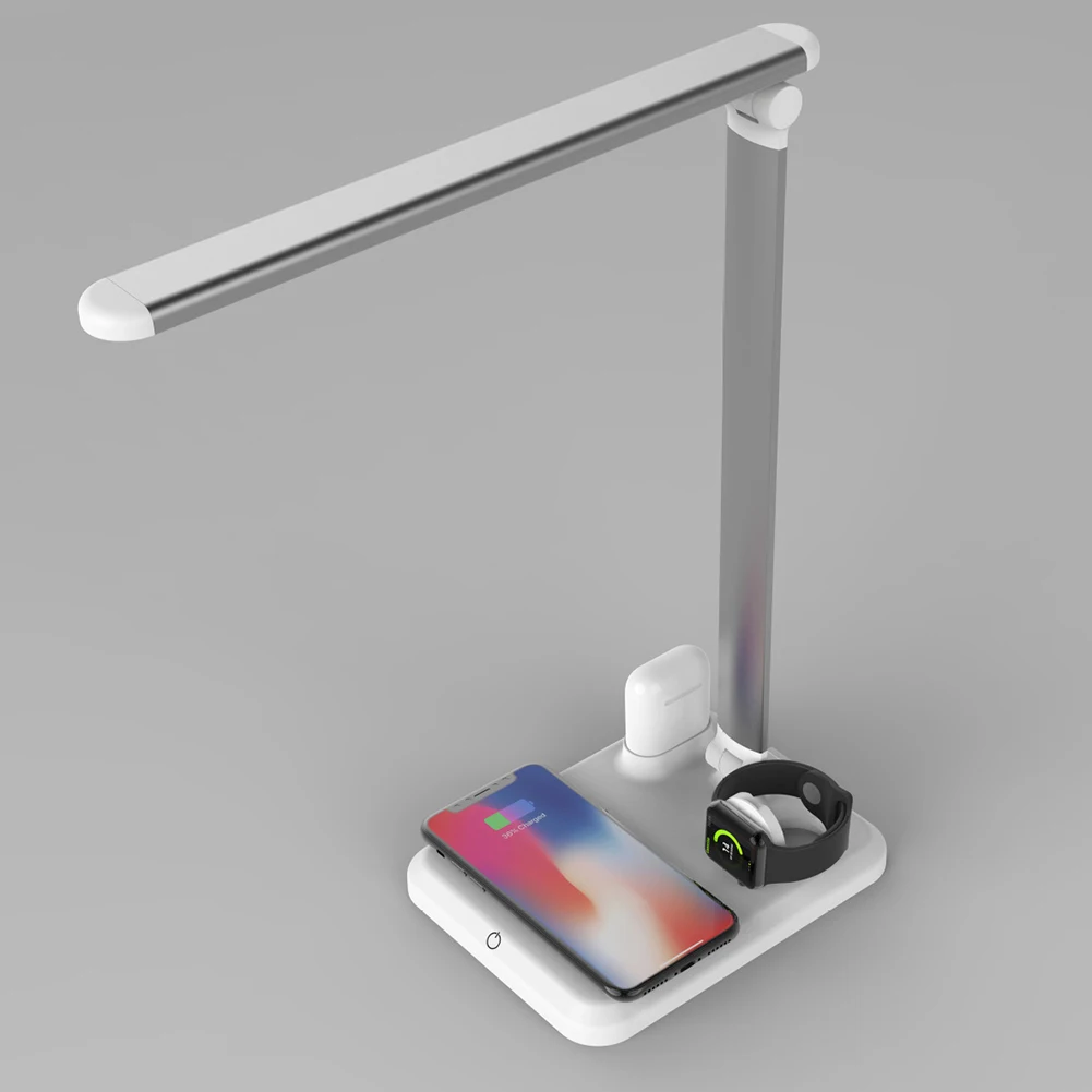 Wireless Phone Earphone Smart Watch Charger LED Desk Lamp for iWatch Airpod | Лампы и освещение