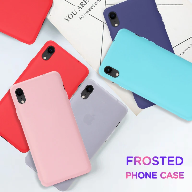 Новые однотонные силиконовые чехлы для пар Apple iPhone XR X XS Max 6 6S 7 8 Plus 10 мягкий чехол