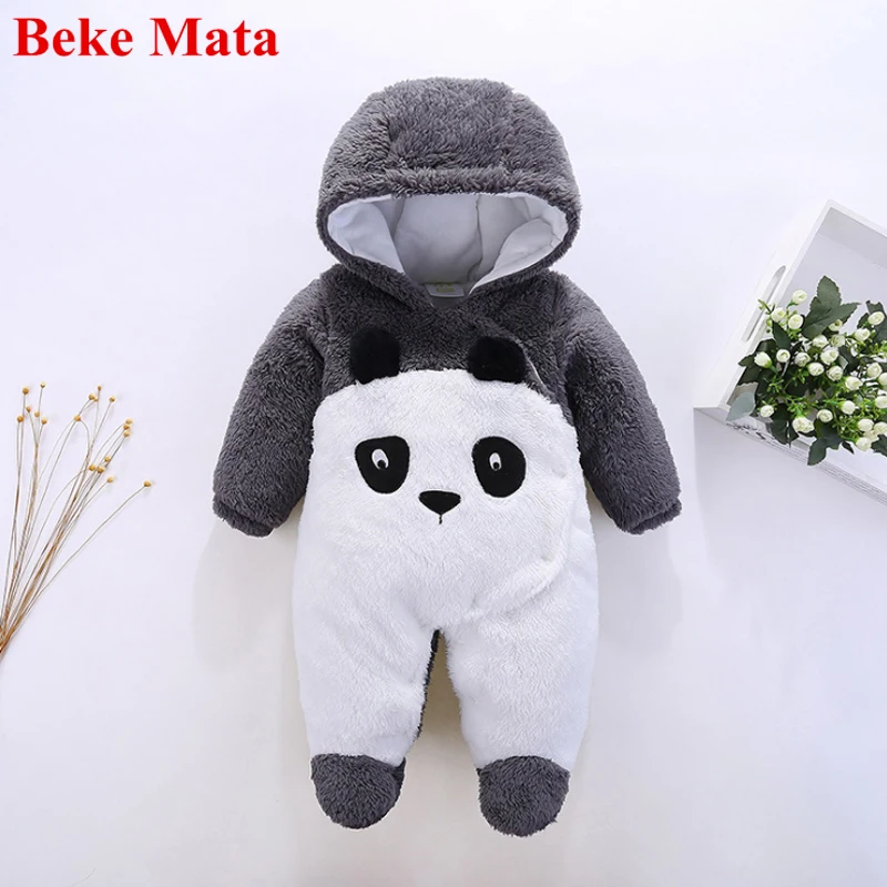 Комбинезон для новорожденных BEKE MATA зимний хлопковый комбинезон с капюшоном и