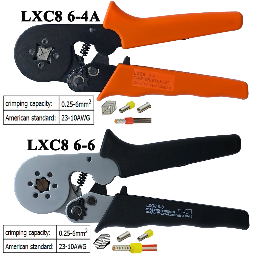 LXC8 10С 0,25-10mm2 23-7AWG LXC8 6-4/6-6 0,25-6mm2 LXC8 16-4 обжимные клещи электрическая трубка Клеммы Коробка мини фирменный Зажим инструменты