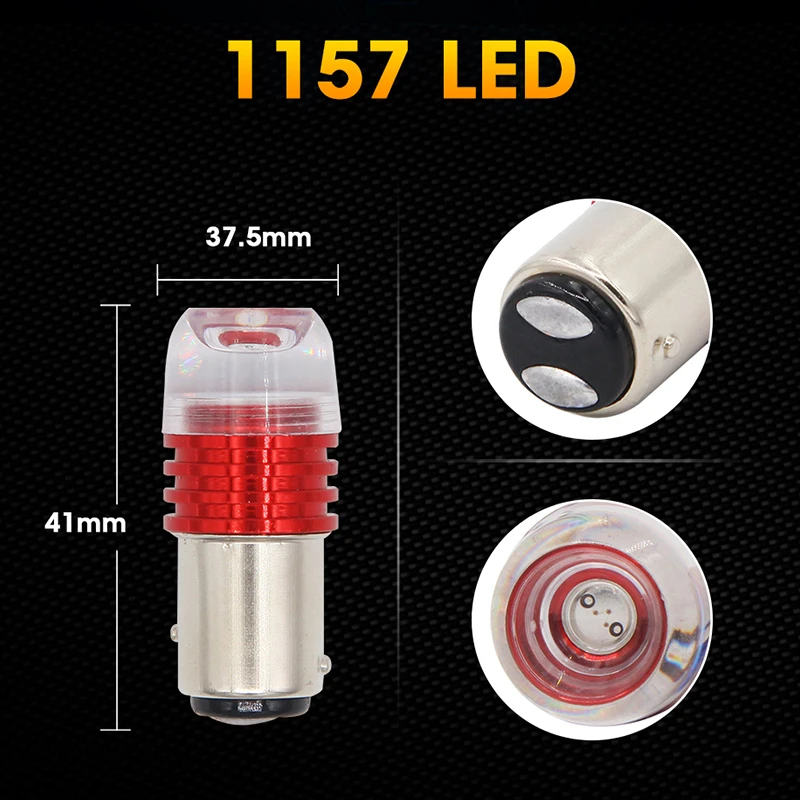 Hlxg 2pcs Led BA15D 1157 освещение салона автомобиля указатель поворота лампа для чтения