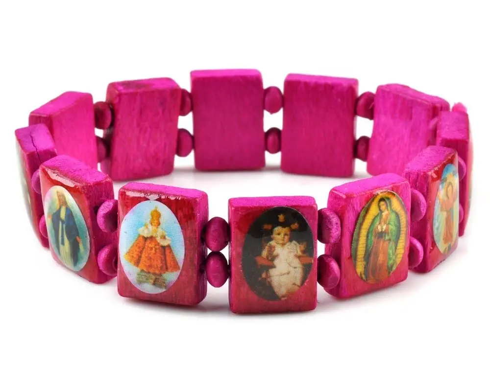 1pc Wholesale Bulk Fashion Wooden Jesus Bracelet Saints Rosary Religious | Украшения и аксессуары