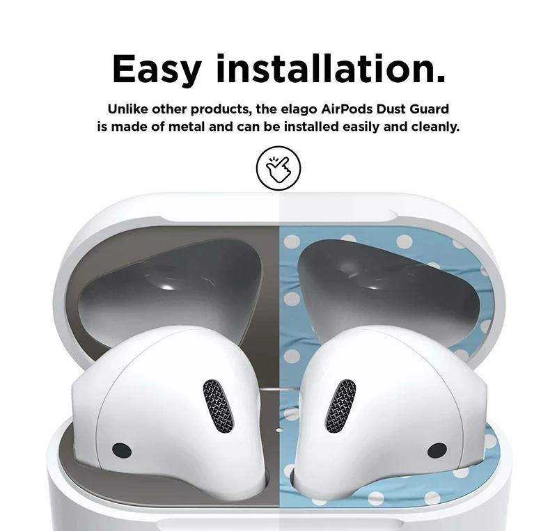 Ультратонкая защита для кожи AirPods металлическая пленка железные стикеры стружка