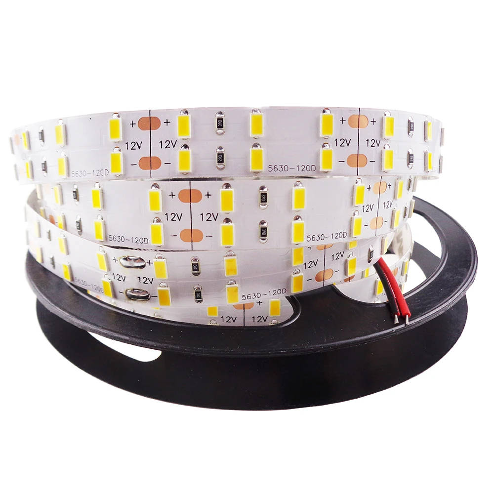 Светодиодная лента 5630 SMD chips 600led двухрядный свет 5 м DC12V неводонепроницаемый