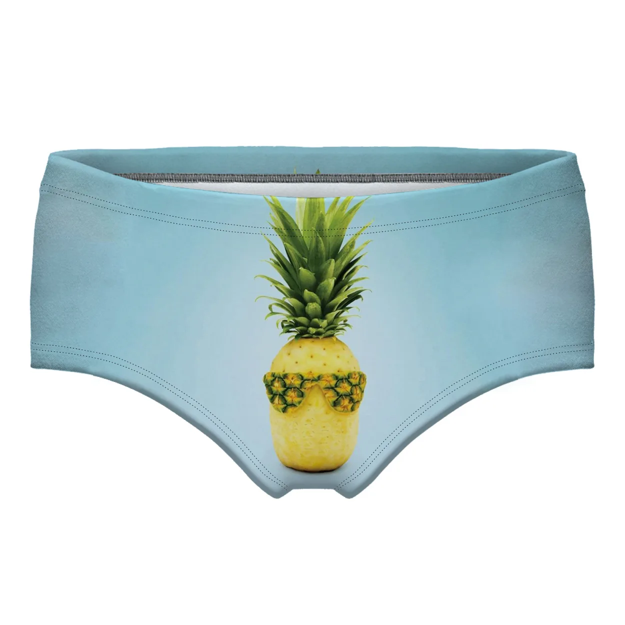 Women Thong Panties Sexy Underwear Funny Glasses Pineapple Print Lingerie Summer Beach Swimwear 3D Galaxy Shorts |