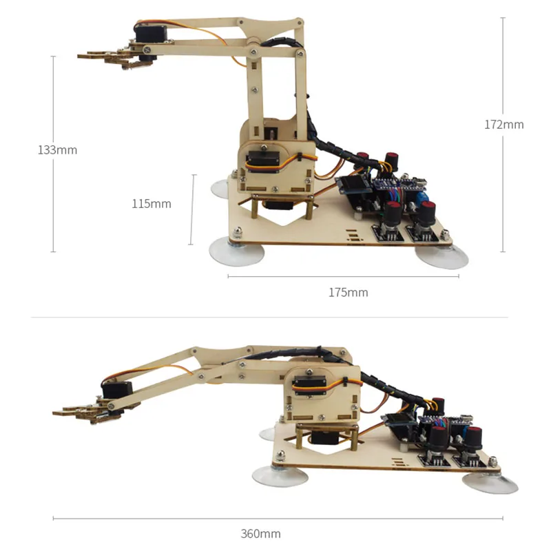 LOBOT 4DOF для робота на базе Arduino лучшее предложение Mearm DIY 4 оси вращающийся комплект