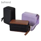 Вместительная полиуретановая сумка для карандашей на молнии, 4 слоя, 72 цвета, школьный чехол для карандашей