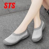 sts women shoes womens breathable mesh sneakers shoes ballet flats ladies slip on flats loafers shoes plus size 35 42