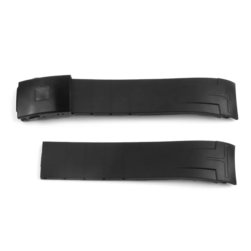 22 мм/23 мм/24 мм силиконовые ремешки для часов Tissot T035 T035407 T035.617 T035.439 резиновый спортивный мужской ремешок для часов водонепроницаемый - Цвет ремешка: black black