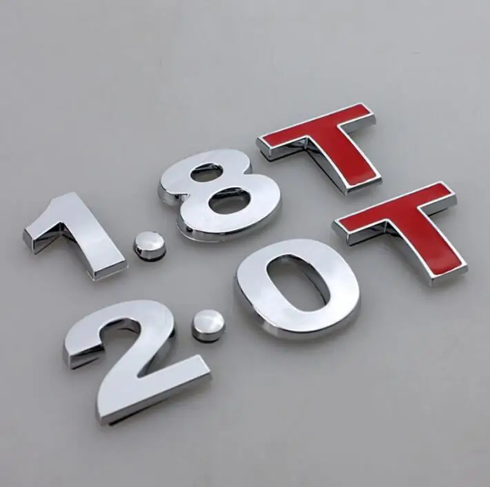 1 8 T 2 0 наклейка с эмблемой хром корпус автомобиля заднее крыло задний значок для
