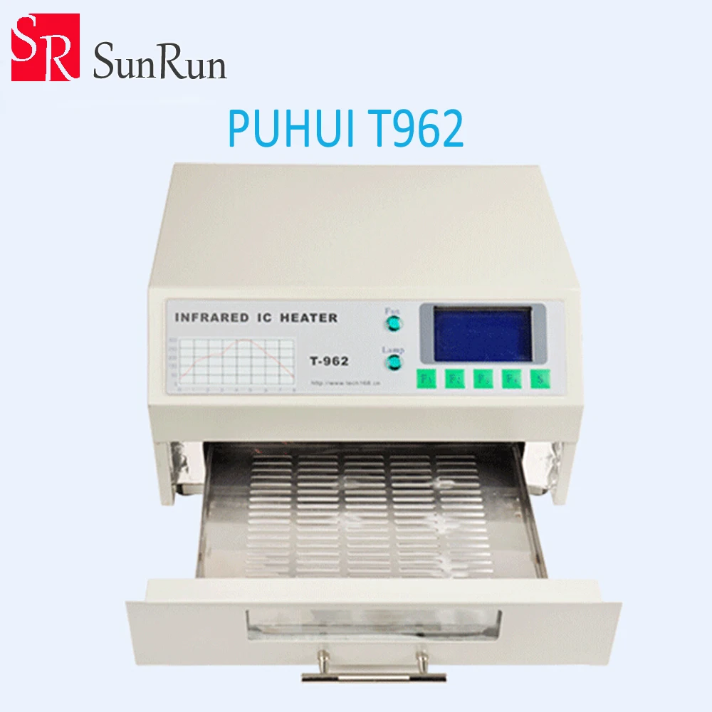 Мелких PUHUI T-962 инфракрасный обогреватель T962 Пайка оплавлением припоя печи BGA SMD SMT