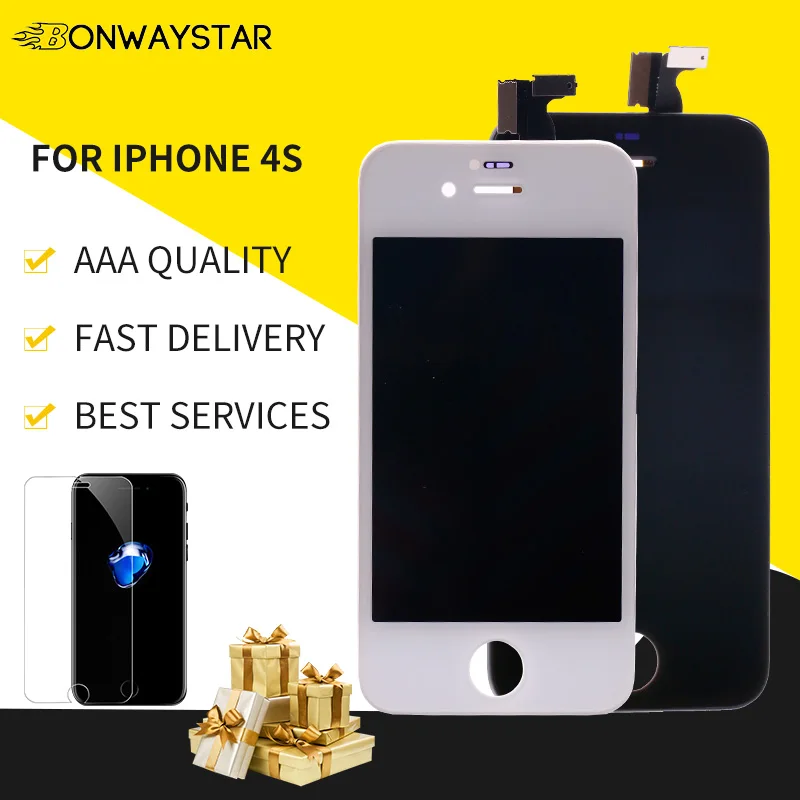 Замена цифрового преобразователя сенсорного экрана в сборе для iphone 4s A1431 A1387