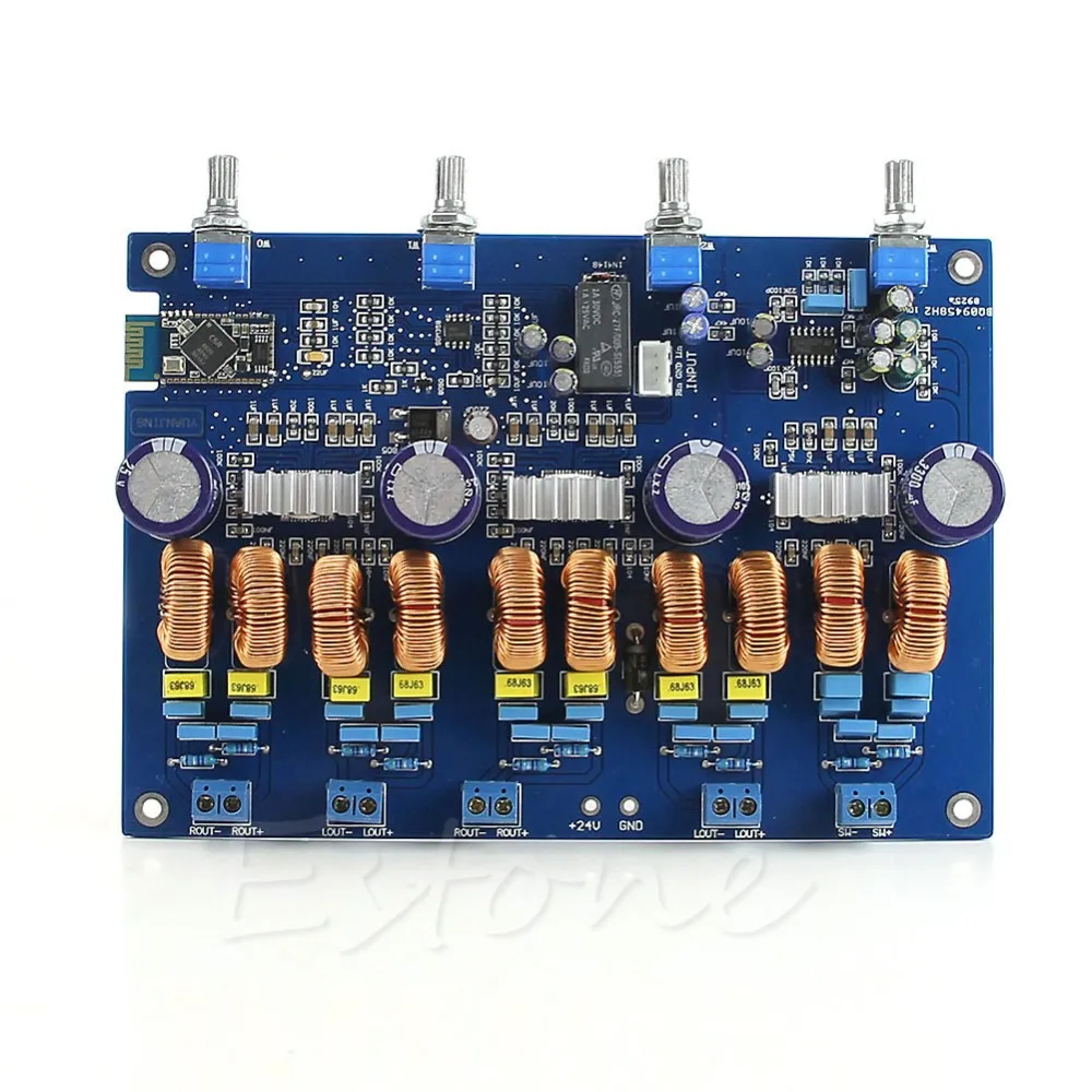 Собранный YJ TPA3116 4,1 Класс D Bluetooth усилитель плата 4*50 Вт+ 100 Вт модуль