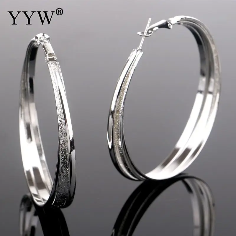Simple Gold/Silver Color Big Hoop Earring For Women Statement Fashion Jewelry Accessories Large Circle Round Earrings Female | Украшения и