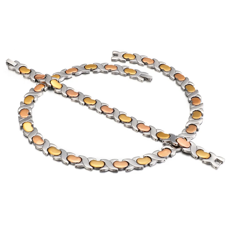 Комплект из колье и браслета нержавеющей стали | Украшения аксессуары