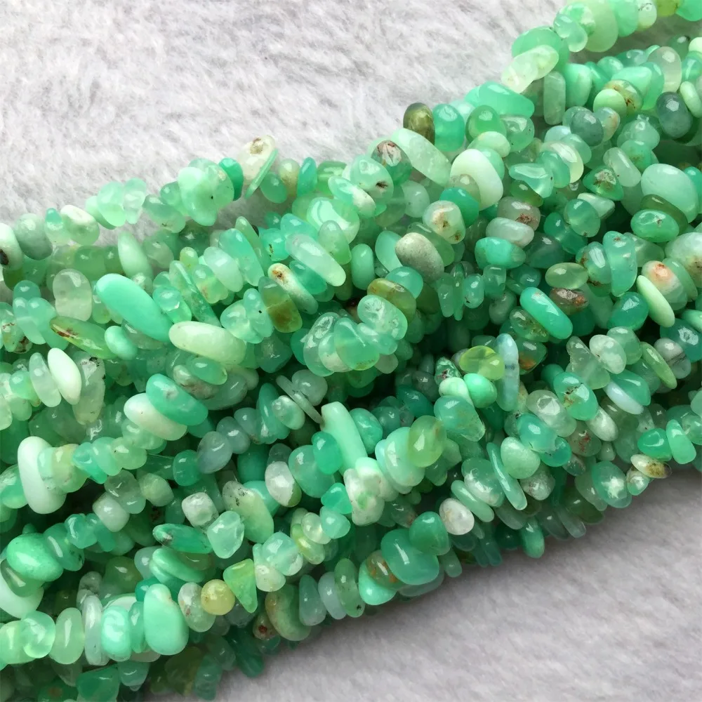 

Natural Grass Green Chrysoprase Australia Jade Nugget Chip Loose Beads Free Form 3x8mm Fit Jewelry Necklace Bracelets 15" 05969