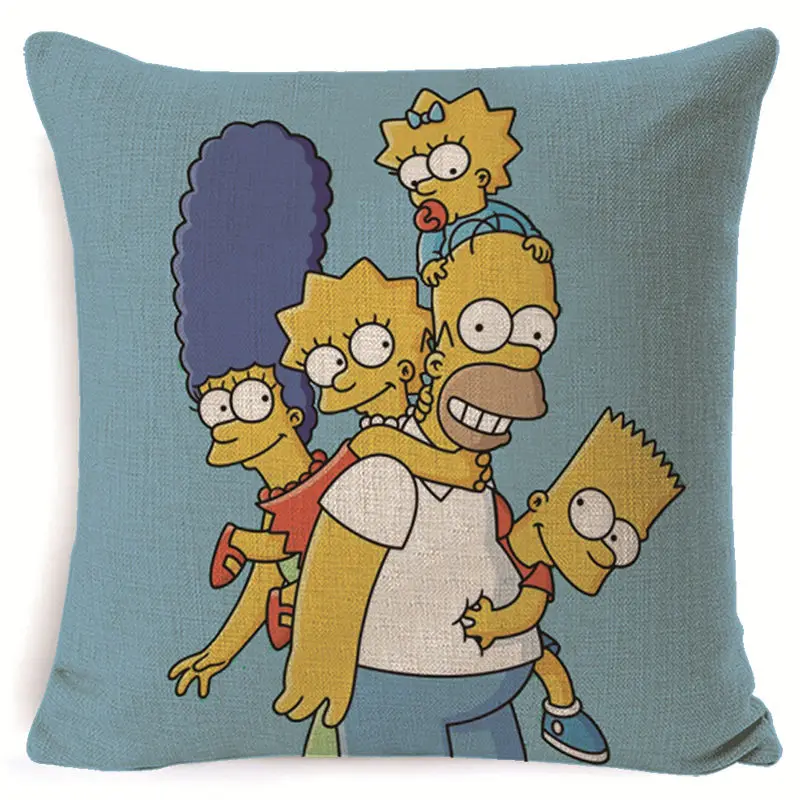 4 FOKUSENT Семья комедийные Юмор The Simpsons мультипликационный персонаж изображения Подушка Чехол Украшение Дома Наволочка на подушку «Симпсоны» вентиляторы - Цвет: 4