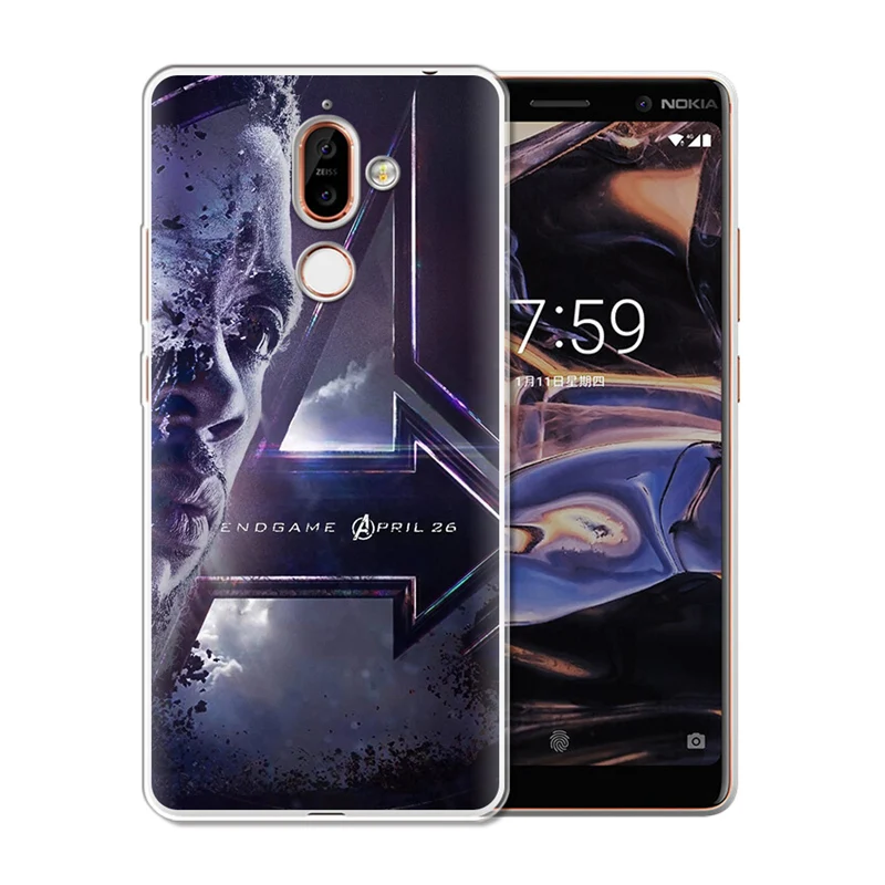 Чехол для Nokia 1 3 5 8 6 2 7 Plus 9 X6 2018 X7 X3 King cool Человек-паук Мстители Дэдпул 4 сова etui |