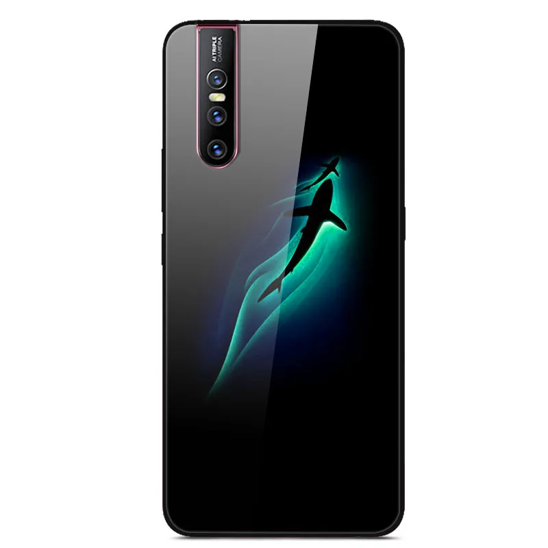 19 Чехол из закаленного стекла для Coque VIVO V15 Pro, чехол V 15, мягкий бампер, 3D Рисунок кошки, чехол для VIVO V15 Pro V15Pro V 15, чехол для телефона - Цвет: 19