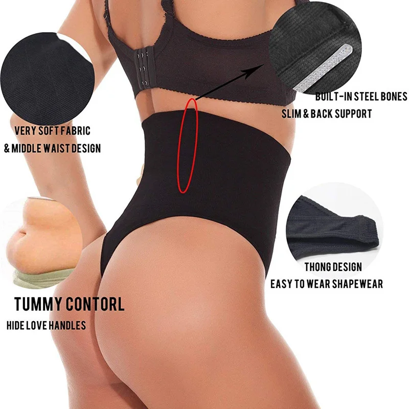 Новый Body Shaper Корректирующее белье с высокой талией Твердые Управление стринги