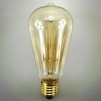 4pcs retro lamp st64 vintage edison bulb e27 incandescent bulb 110v 220v 40w 60w filament edison light for restaurant bar
