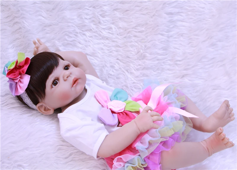 Силиконовые куклы для новорожденных 22 &quot55 см девочек Bebe живой reborn bonecas можно