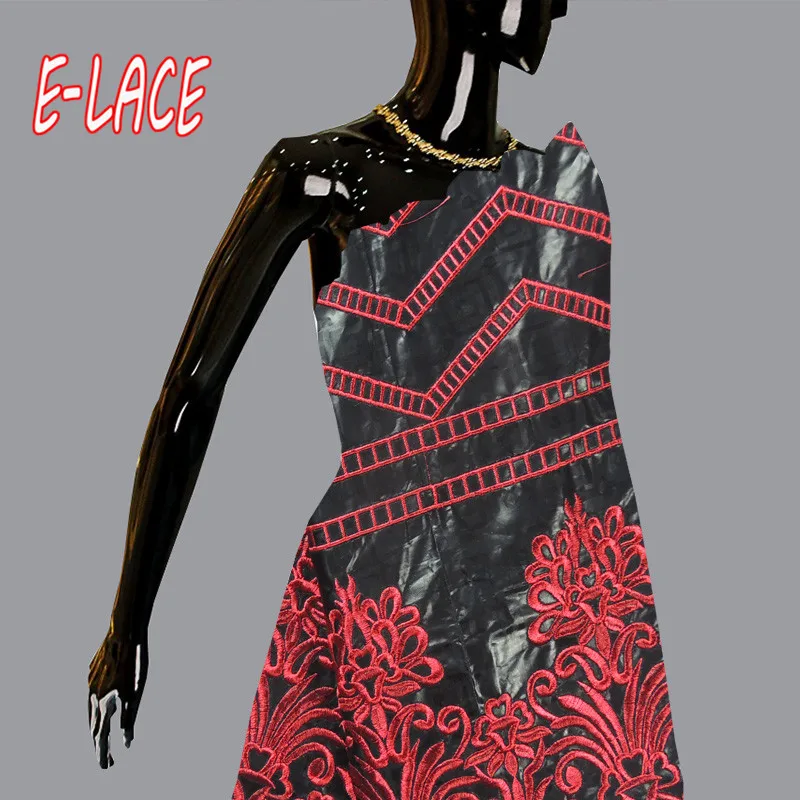 2017 New Bazin Riche Lace For Wedding 5Yards African High Quality Wine red Fabrics and Beads With French 2yard 1708b06098d25 | Дом и сад