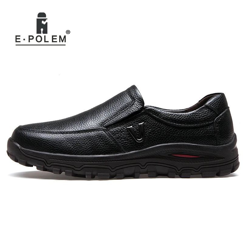 New Fashion England Style Slip-On Leather Casual Shoes 2017 Autumn Winter Breathable Genuine Men | Обувь