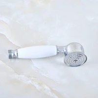 polished chrome bath telephone shape hand spray handheld shower head bathroom accessory standard 12 ahh034