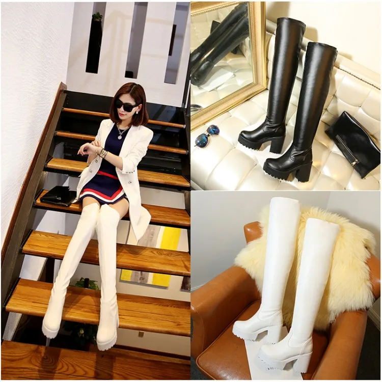 2015 г. новые дамские зимние сапоги до колена эластичные ботинки на высоком тонком